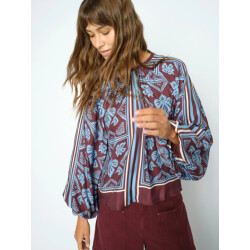 Mos Mosh 181040 278 mosmosh mmmilkey linocut blouse port royale