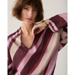 Summum 2s3560-12488 120 top v neck stripe printed multicolour