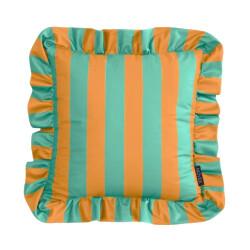 NOVÉE Ruffles stripe /geel kussenhoes | 45x45 cm | katoen/polyester