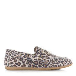 DWRS Label Latty loafers leopard sand mocassins dames