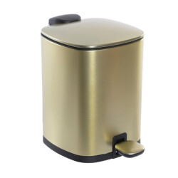 Casa di Elturo Pedaalemmer glam – 3 liter – mat goud – softclose – h24 cm – badkamer prullenbak