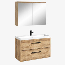 Badplaats Badkamermeubel florence 80 x 40 cm kastanje badmeubel met