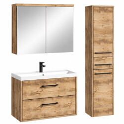 Badplaats Badkamermeubelset florence 80 x 40 cm kastanje compleet met
