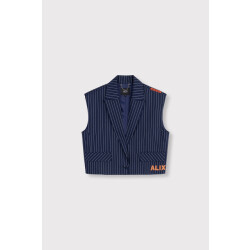 Alix The Label Striped wasted coat dessin