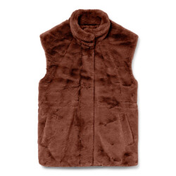 Vero Moda Vmjsonjapoppy faux fur waiscoat -