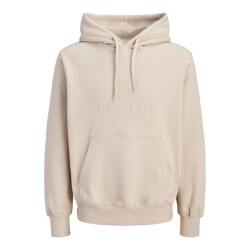 Jack & Jones Jorfrederiksberg monogram sweat hood sn beige