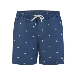 Happy Shorts Heren zwemshort palmbomen print donker
