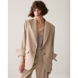 Summum Blazer twill melange taupe