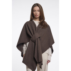 Rino & Pelle woven cape marwa.7002611 11099 coffee roast