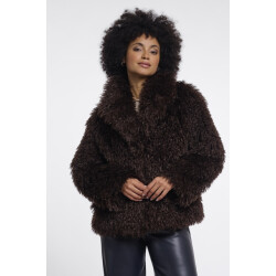 Rino & Pelle jacket with revers collar lias.7002611 11099 coffee roast