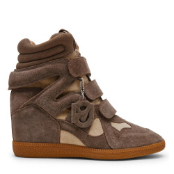Steve Madden Mavis taupe suede hoge sneakers dames