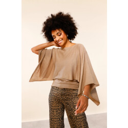 Monari  jumper with cape design 809921 526 brown sugar