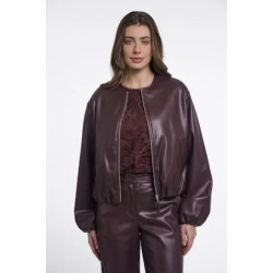 Rino & Pelle Lomee.7502611 rino en pelle faux leather blouson jacket chocolate bean