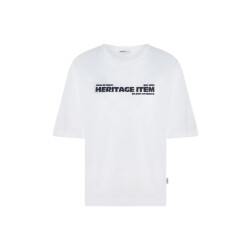 Penn & Ink W26f1936 1-655 penn en ink t-shirt print white tabac