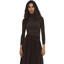 Only Onlglamour l/s roll-neck top jrs noos black coffee