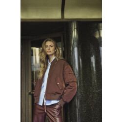 Rino & Pelle Djenna.7002611 rino en pelle bomber jacket fudge cloak and light blue