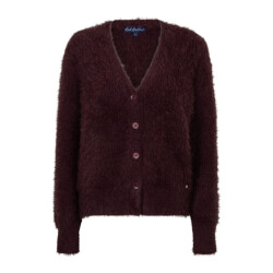Red Button Rb fuzzy cardigan burgundy