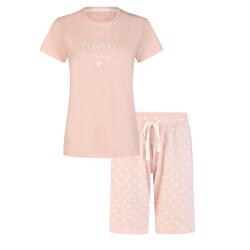 By Louise Dames shortama korte pyjama set gestipt