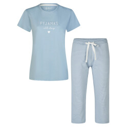 By Louise Dames capri pyjama set driekwart broek gestreept