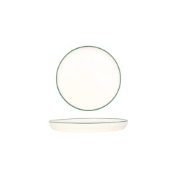 Rinart Dessertbord green edge porselein 17 cm set van 6