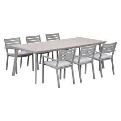 Garden Impressions Oklahoma/vigo tuinset 6 personen stapelbare stoelen 230