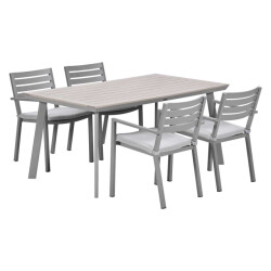 Garden Impressions Oklahoma/vigo tuinset 4 personen stapelbare stoelen 160