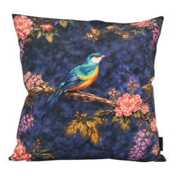 NOVÉE Sierkussen midnight blossom birds #1 | 45x45 cm | katoen/polyester