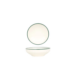 Rinart Serveerschaal green edge porselein 10 cm (100cc) set van 2