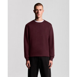 Lyle and Scott Ml2255tont superfine crew neck burgundy sweater