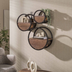 Hoyz wandplank circular - 25x40x40 cm