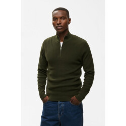 Matinique Lagoon half zip trui dark forest
