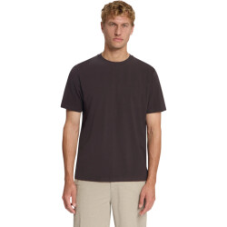 No Excess T-shirt crewneck solid basic stretc dark brown