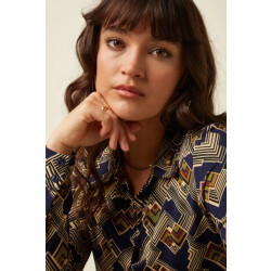 King Louie Blouse leia 10928 evening blue