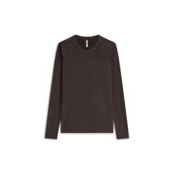 Summum Round neck top long sleeve mesh solid longsleeves 3s5394-30180