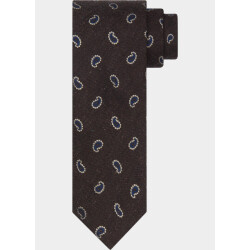 Profuomo Stropdas tie silk woven brown ppwa30006/a