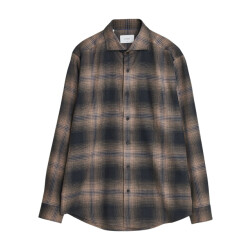 Eton Plaid check flannel lange mouw overhemden 100015755