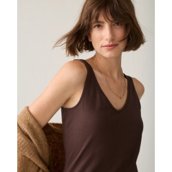 Summum 3s5244-30366 754 reversible top organic cotton elastane basic dark chocolate