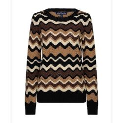 Red Button Trui srb5113 fanny stripe black/brown