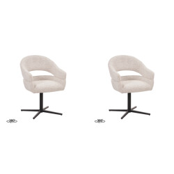 Label51 eetkamerstoel donna - 61x58x87cm set van 2