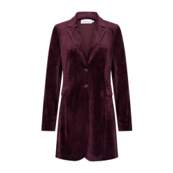 Helena Hart 7624 blazer tuxy velour burgundy