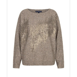Red Button Trui srb5006 sequin clay