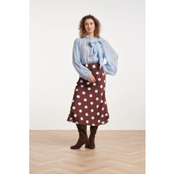 Smashed Lemon Blouse van soepelvallende stof met strikdetail |