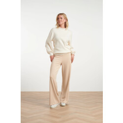 Smashed Lemon Wide leg broek met comfortabele tailleband |
