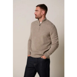 Profuomo Ppxj30047e half zip beige profu