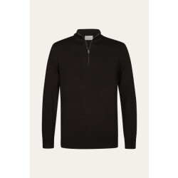 Profuomo pullover half zip ppxj30002e h2 dark brown