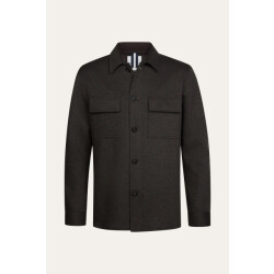 Profuomo knitted overshirt ppxf30001d h2 dark brown
