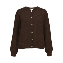 Object objflora re ls knit button cardigan 23046884 seal brown