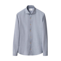 Eton Solid flannel lange mouw overhemden 100015434