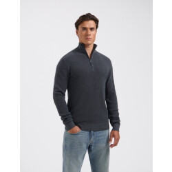 Saint Steve Dominic 90021 titanium grey melee half zip trui