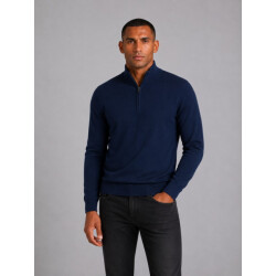 Saint Steve Cas 19480 70050 ocean blue half zip trui